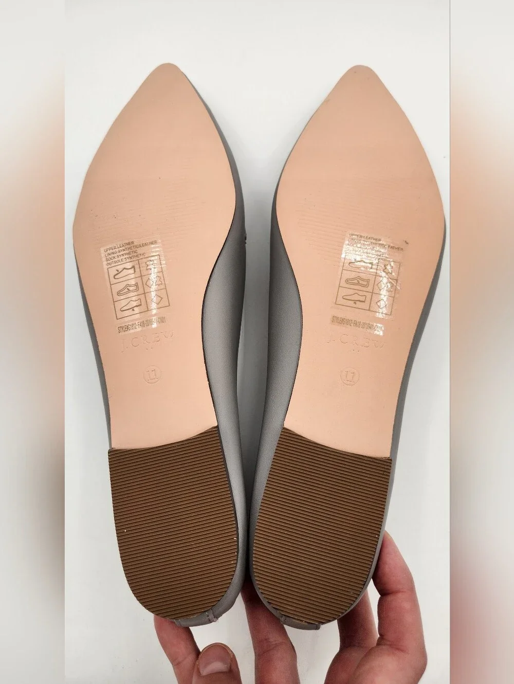 NWOT J.Crew Factory Leather Edie Loafers Pewter Gray Size 11